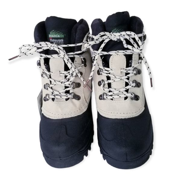 New Itasca "Ice Breaker" Grey Suede Insulated Winter Ankle Boots Woman's Size 9 - Picture 2 of 9